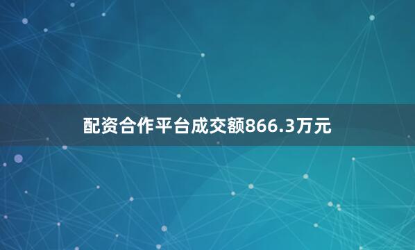 配资合作平台成交额866.3万元