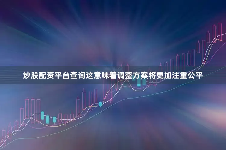 炒股配资平台查询这意味着调整方案将更加注重公平